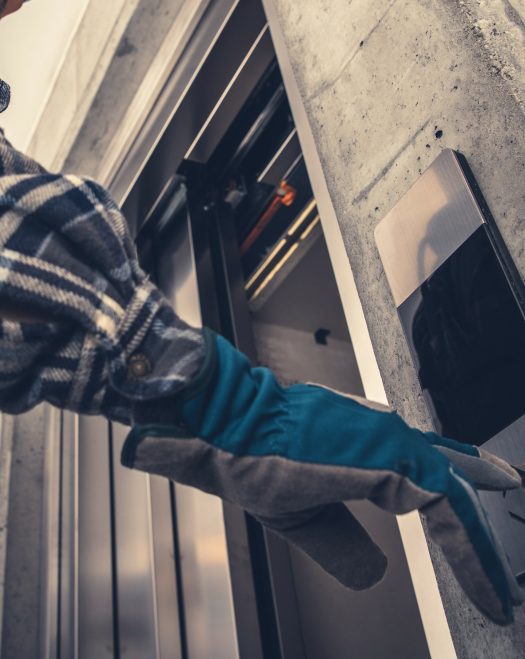Technician Calling For Elevator